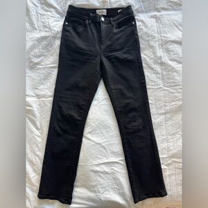 Frame Denim Le High Straight Black Jeans, 26